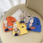 کلاه بافتنی بچه گانه طرح خرگوشی