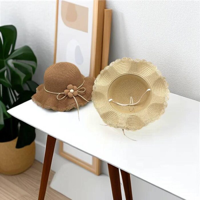 ست کیف و کلاه دخترانه بچگانه طرح گل