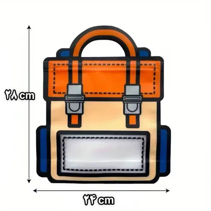 زیپ کیپ فانتزی پلاستیکی طرح کیف مدرسه