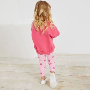شلوار راحتی کبریتی بچه گانه طرح قلبی