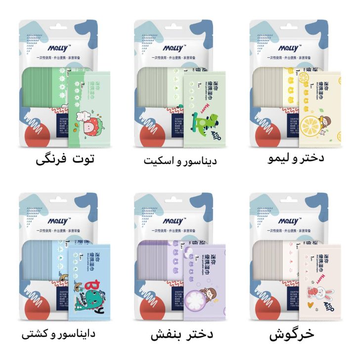 دستمال مرطوب تک برگ