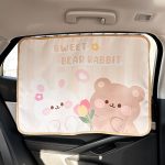 پرده ریلی ماشین طرح خرس و خرگوش