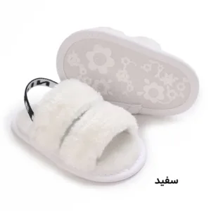پاپوش نوزادی خز دار دو ردیفه