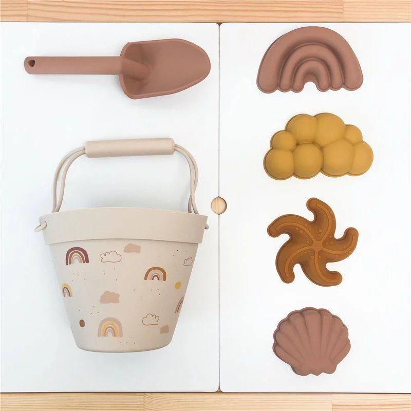 سطل سیلیکونی و ابزار شنبازی کودکان طرح فانتزی