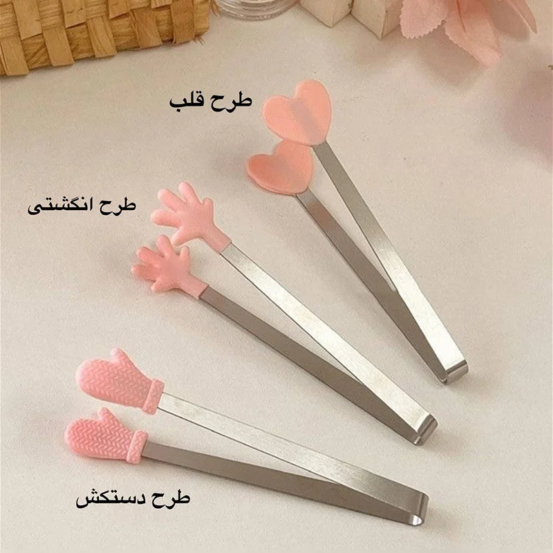 انبر خوراکی کودک طرح دست سیلیکونی فانتزی