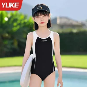 مایو دخترانه یک تکه اسپرت مدل حرفه‌ای YUKE