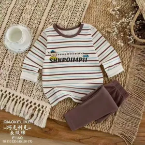 بلوز شلوار راحتی بچگانه پسرانه طرح Holiday (مناسب 4 تا 12 سال)