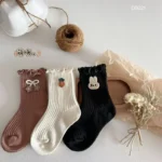 جوراب بچگانه دخترانه کبریتی نیم‌ساق طرح میفی (مناسب کودکان ۲ تا ۹ سال)