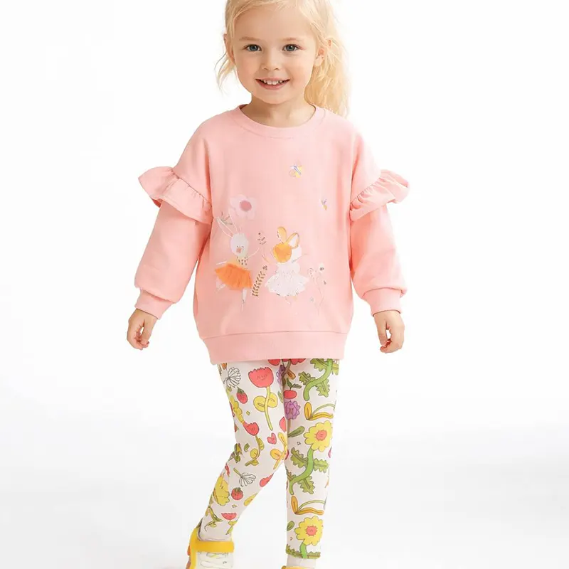 ست بلوز شلوار بچگانه دخترانه little maven طرح flowers (مناسب کودکان 2 تا 7 سال)