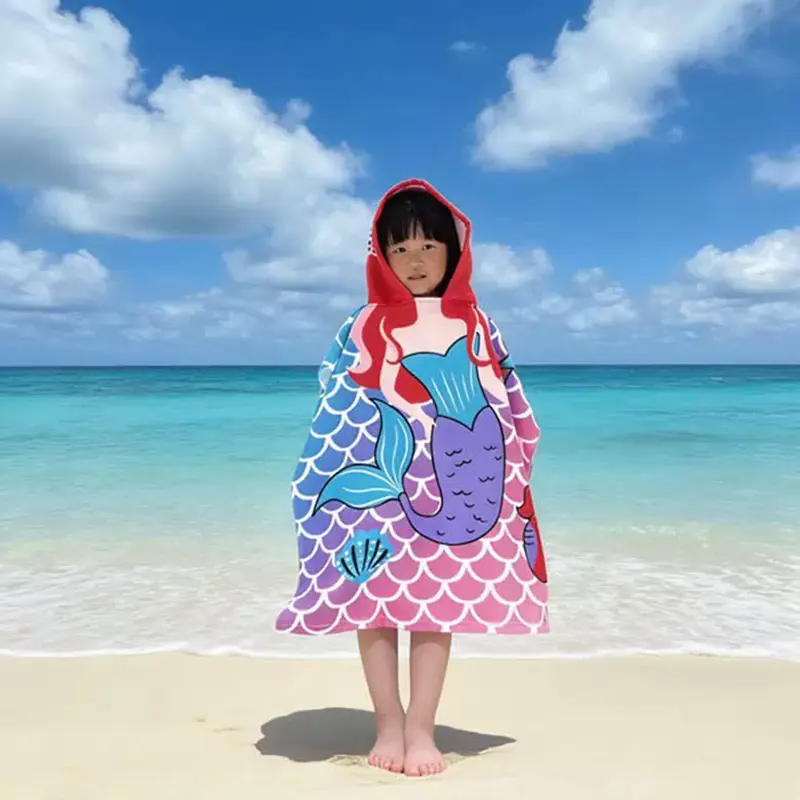 حوله شنلی کودک طرح Mermaid (مناسب کودکان ۱ تا ۴ سال)