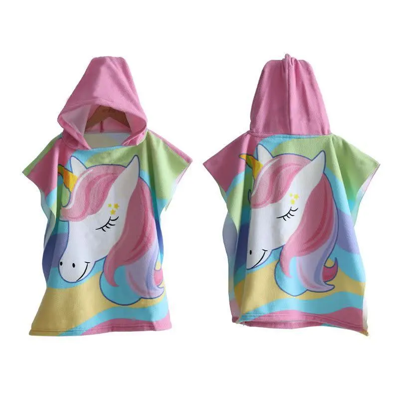 حوله شنلی کودک طرح rainbow unicorn (مناسب کودکان ۱ تا ۴ سال)