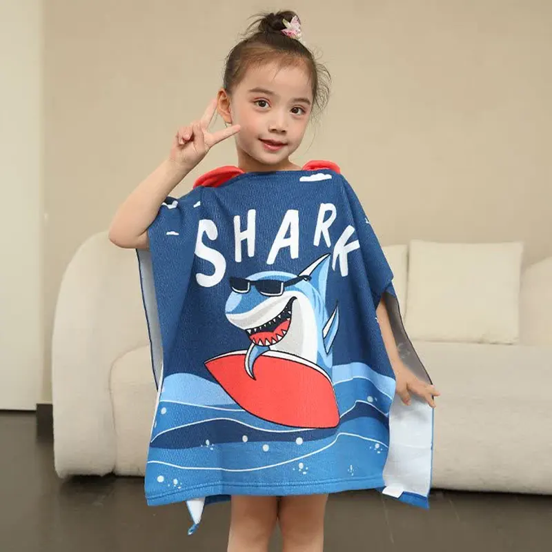 حوله شنلی کودک طرح sailor shark (مناسب کودکان ۱ تا ۴ سال)