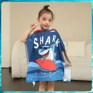 حوله شنلی کودک طرح sailor shark (مناسب کودکان ۱ تا ۴ سال)