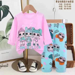 بلوز شلوار راحتی بچگانه دخترانه طرح LOL دنس