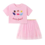 تاپ دامن دخترانه برند Little Maven طرح بالرین Love to Dance (مناسب ۱۸ ماه تا ۸ سال)