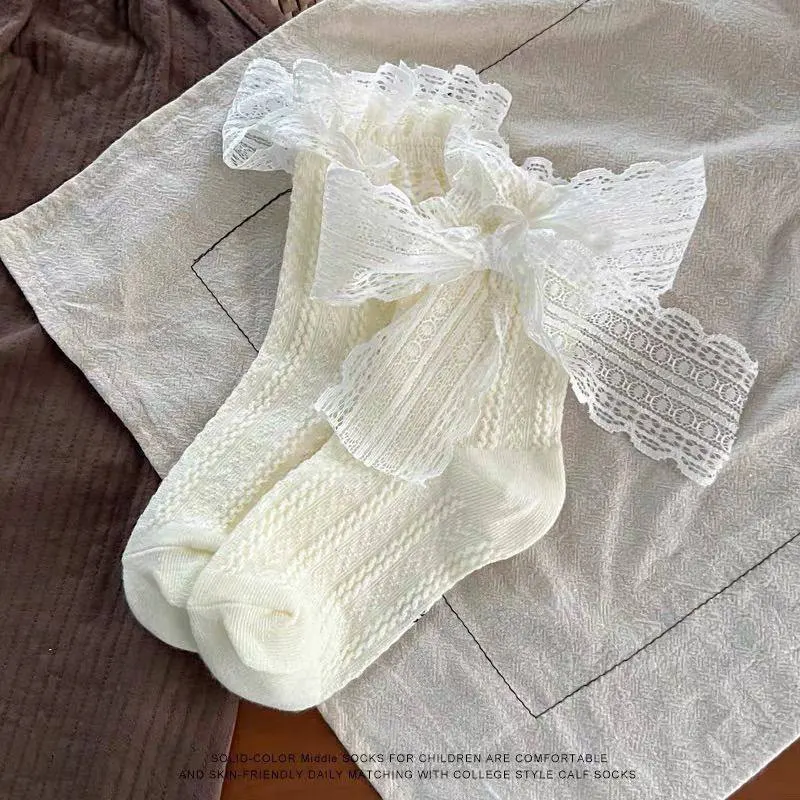 جوراب بچگانه دخترانه نیم ساق طرح Little Queen