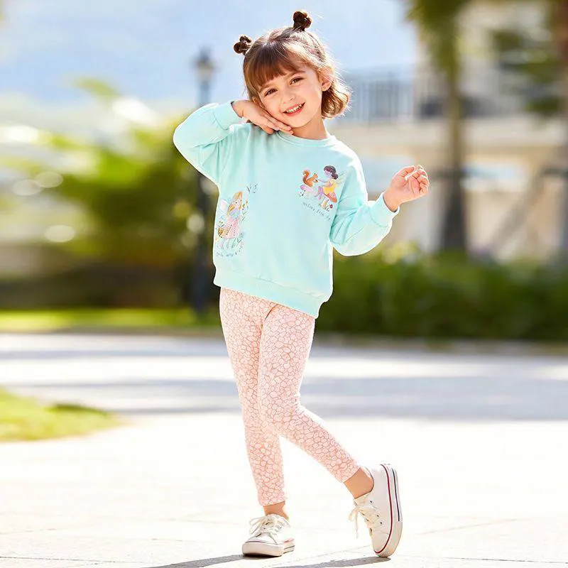 ست بلوز شلوار بچگانه دخترانه little maven طرح فرشته و سنجاب (مناسب کودکان 2 تا 7 سال)